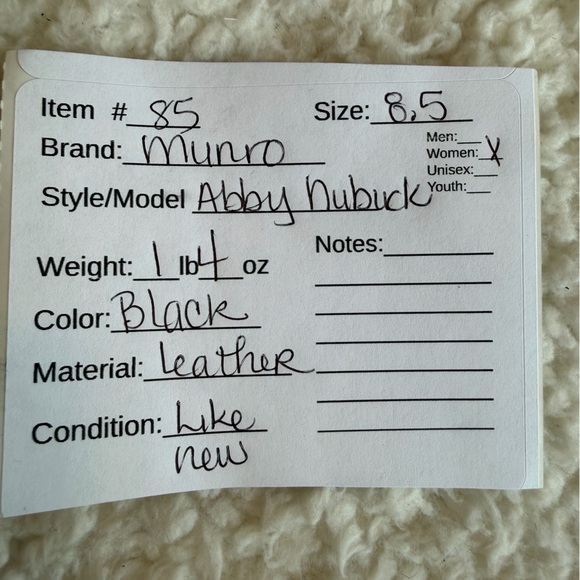 Munro Abby Nubuck Leather Slingback Heels Black Comfort Sandals 8.5 - Picture 6 of 6